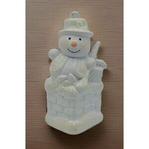 Vintage Avon Gift Collection Winter Frolic Snowman Christmas Tree Ornament 1996